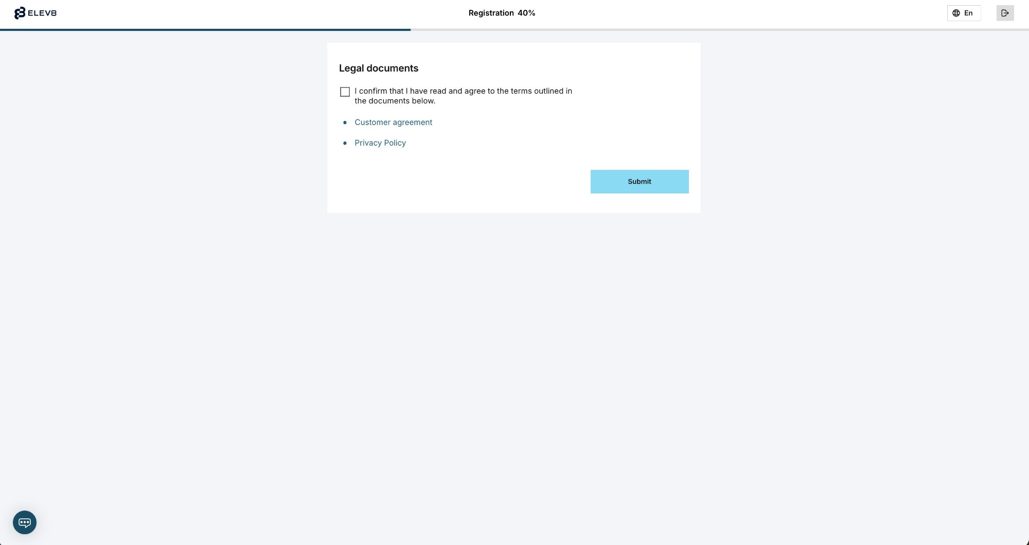Legal documents agreement (Registration 40%)